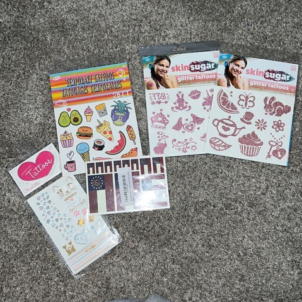 Various Temporary Tattoos for Kids NIB